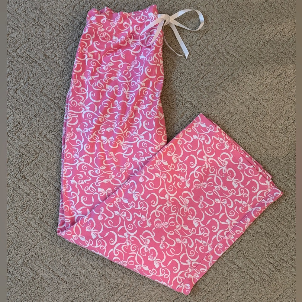 Lilly Pulitzer Pink Bow Pajama Pants, M, NWT